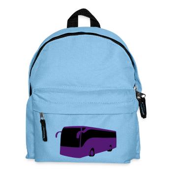 Reisebus - Kinder Rucksack - Hellblau - Vorne