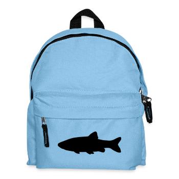 Chiot de silhouette de poisson - Sac à dos Enfant - bleu clair - Devant