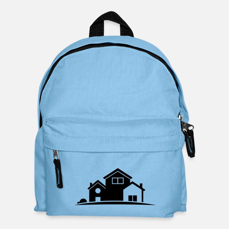 Haus - Kinder Rucksack - Hellblau