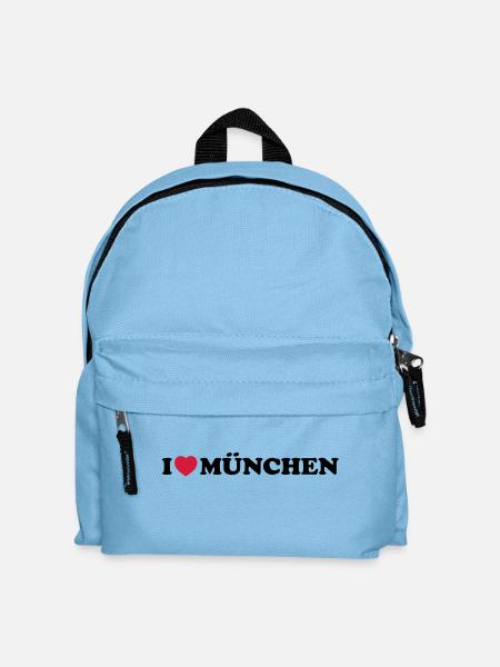 i love Munchen - Kinder Rucksack - Hellblau