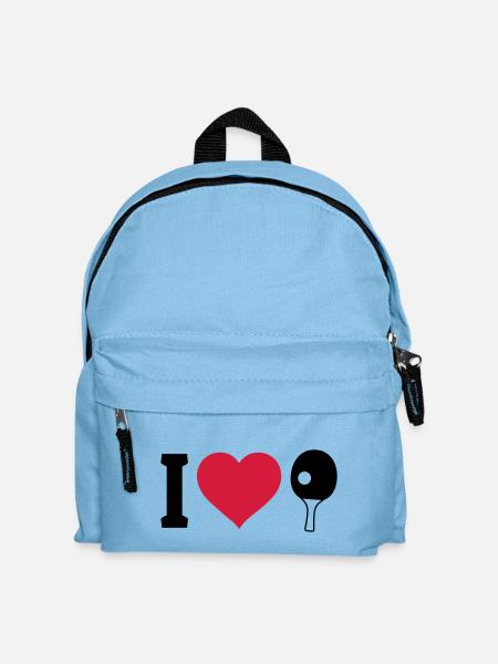 I love Tischtennis - Kinder Rucksack - Hellblau
