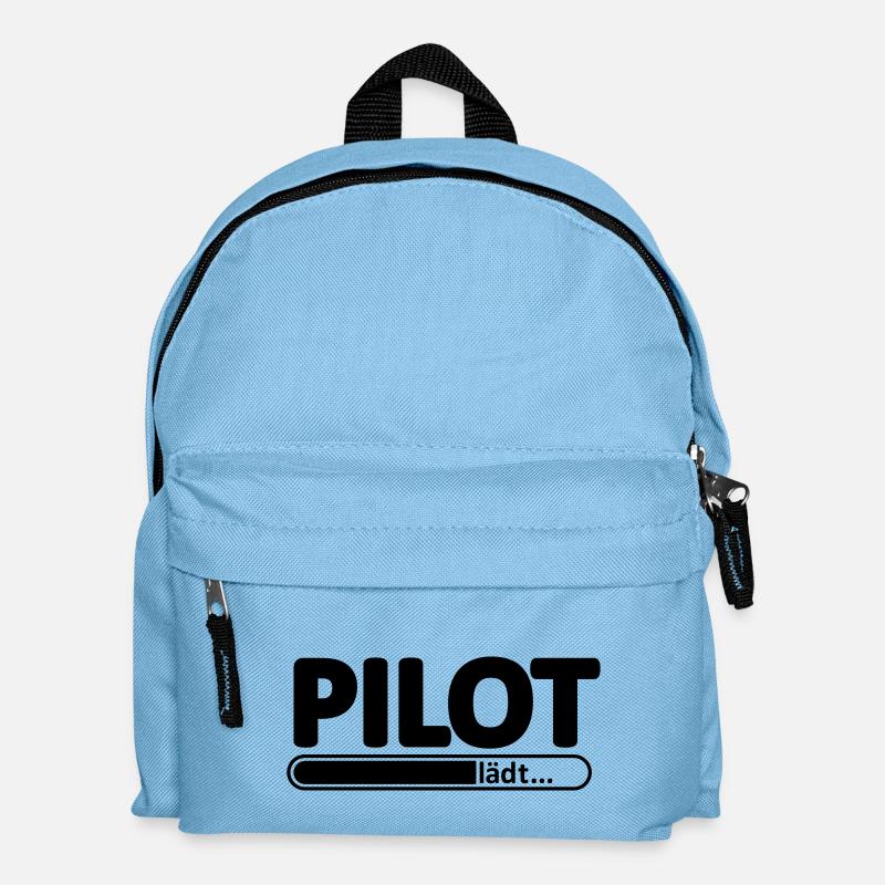 Pilot // Pilotin // Flugzeug // reisen // Flieger - Kinder Rucksack - Hellblau