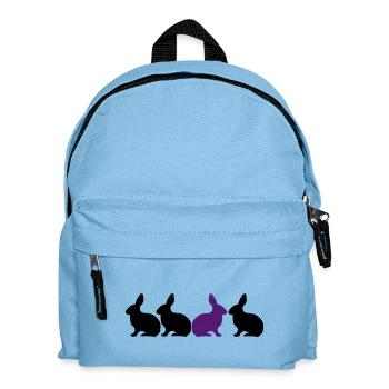 Lapin Lapin être différent! 2c contraste unique - Sac à dos Enfant - bleu clair - Devant
