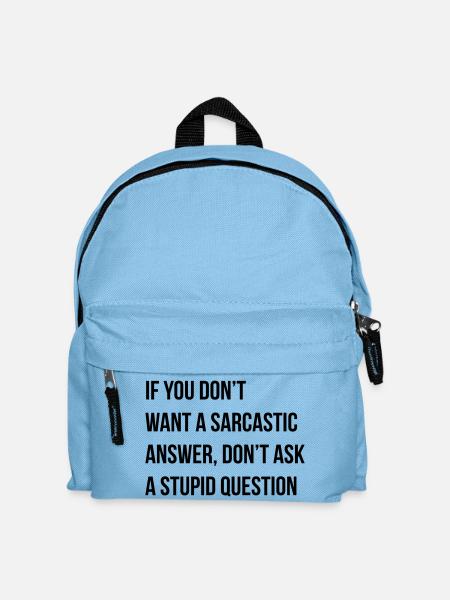 sarcastic comment - Kids' Backpack - light blue