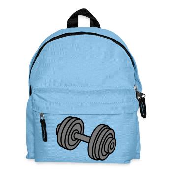 Hantel Gewichte Symbol - Kinder Rucksack - Hellblau - Vorne
