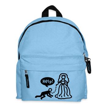 Married - help - Line - Kids' Backpack - light blue - Front