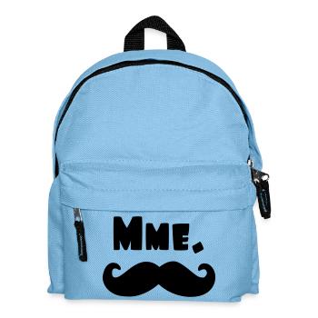 mme moustache - Sac à dos Enfant - bleu clair - Devant