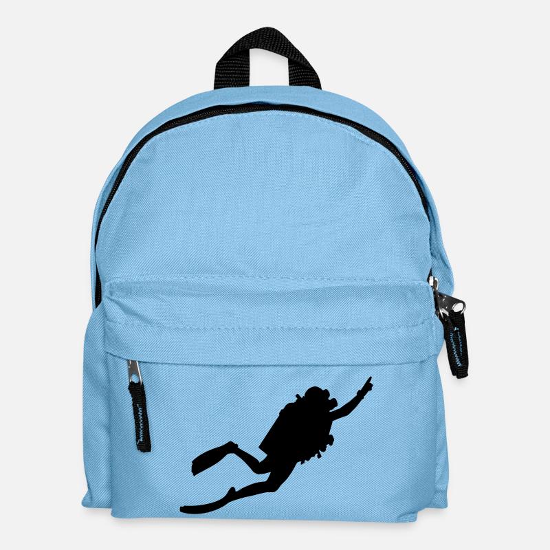 taucher - Kinder Rucksack - Hellblau