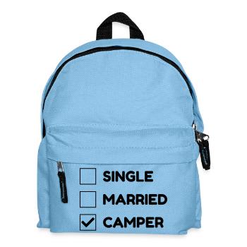 Campingplatz / Camper / Camping / Camp - Kinder Rucksack - Hellblau - Vorne