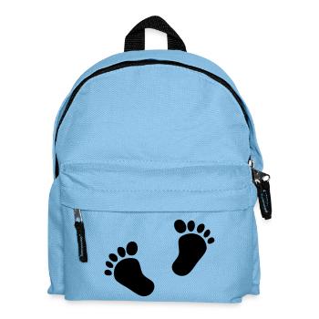 Two Baby Feet 2 Baby Feet Footprints Child Cute - Kids' Backpack - light blue - Front