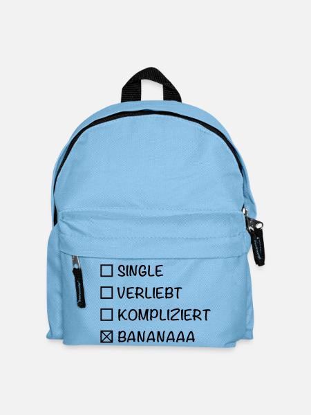 Single Verliebt Kompliziert Bananaaa!!!!!! - Kinder Rucksack - Hellblau