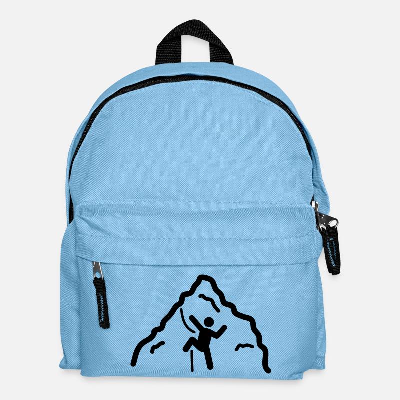 Bouldern auf Berg - Kinder Rucksack - Hellblau