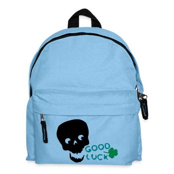 Bonne chance shamrock txt et crâne - Sac à dos Enfant - bleu clair - Devant