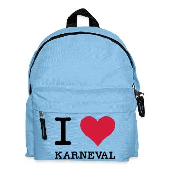 I Love Karneval - Kinder Rucksack - Hellblau - Vorne