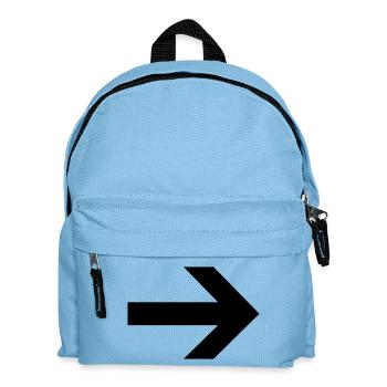Pfeil nach rechts - Kinder Rucksack - Hellblau - Vorne