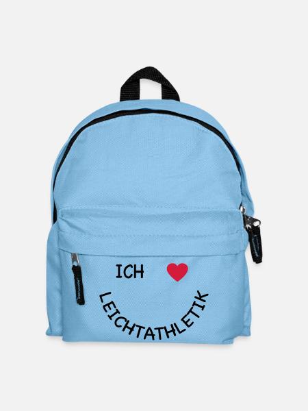 Ich liebe Leichtathletik - Kinder Rucksack - Hellblau