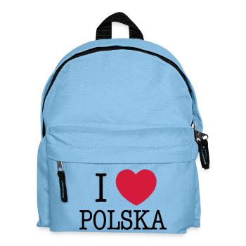 ICH LIEBE POLEN - Kinder Rucksack - Hellblau - Vorne