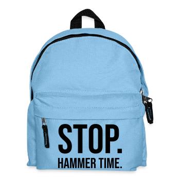 Stop Hammer time - Kinder Rucksack - Hellblau - Vorne