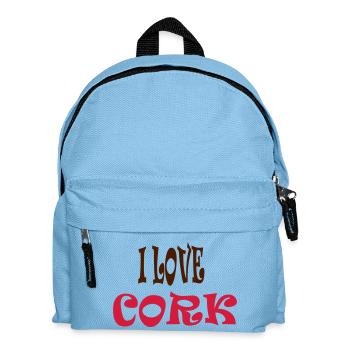 I Love CORK - Kids' Backpack - light blue - Front