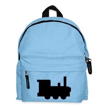 Lokomotive - Kinder Rucksack - Hellblau - Vorne