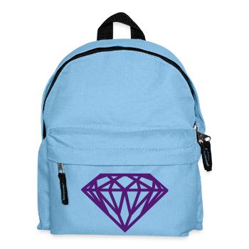 Diamant - Kinder Rucksack - Hellblau - Vorne