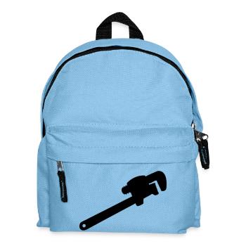 clé à molette outil de mécanicien , plombier - Sac à dos Enfant - bleu clair - Devant