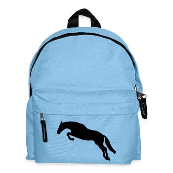 Springpferd 01 - Kinder Rucksack - Hellblau - Vorne