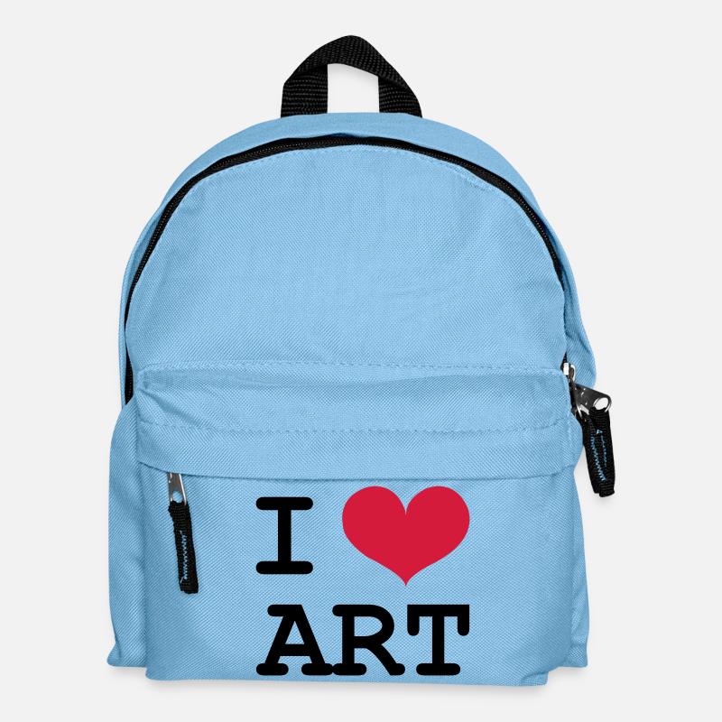 i love art - Kinder Rucksack - Hellblau