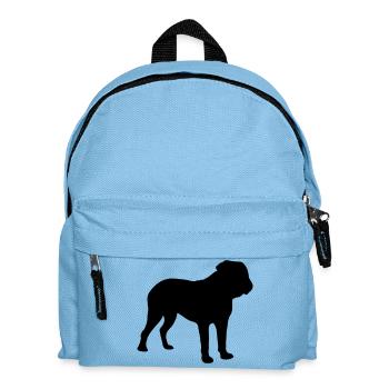 dogue de bordeaux silhouette - Kinder Rucksack - Hellblau - Vorne