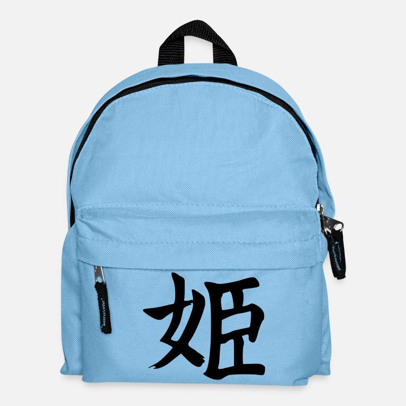 Hime Kanji (Princess / Princesse) - Sac Ă dos Enfant - bleu clair