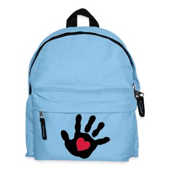 baby - hand - handprint - heart - Kids' Backpack - light blue - Front
