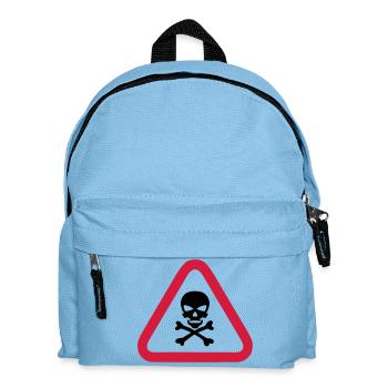 skull danger triangle panel 280) - Kids' Backpack - light blue - Front