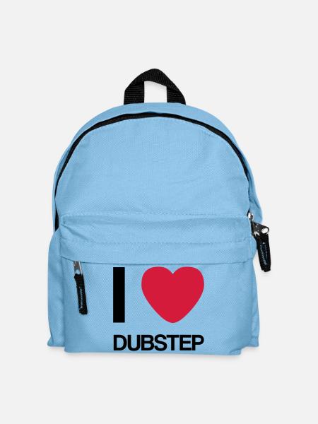 I LOVE DUBSTEP- Geschenk Idee - Kinder Rucksack - Hellblau
