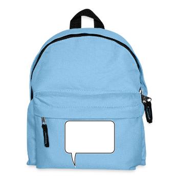 Conception rectangulaire de bulle de dialogue - Sac à dos Enfant - bleu clair - Devant
