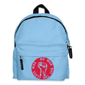 1 color - no war but the class war - against - Kids' Backpack - light blue - Front