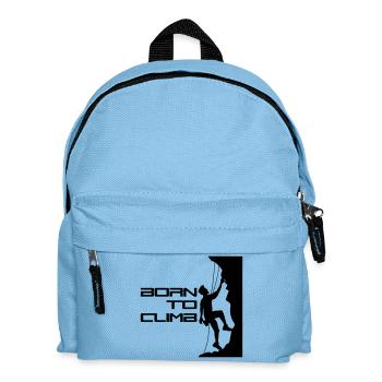 texte né pour grimper né raide mur grimpeur k - Sac à dos Enfant - bleu clair - Devant