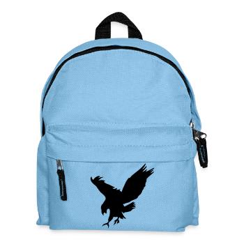 Raven Animal Idea Gift Beak Claws Bird - Kids' Backpack - light blue - Front