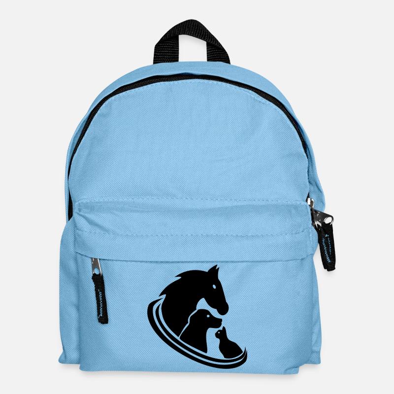 Tiere Tierheilpraktiker Tierarzt Logo - Kinder Rucksack - Hellblau