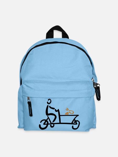 Lastenrad Hund Bakfiets Fahrrad - Kinder Rucksack - Hellblau