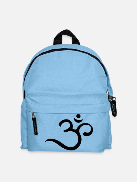 Om Mantra, Symbol, Buddhismus, Yoga, Meditation - Kinder Rucksack - Hellblau