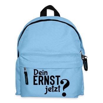 Are you serious? - Simple but effective statement - Kids' Backpack - light blue - Front