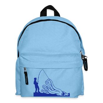 Un pêcheur attrape une pieuvre Pêche à la ligne Pêche au poisson - Sac à dos Enfant - bleu clair - Devant