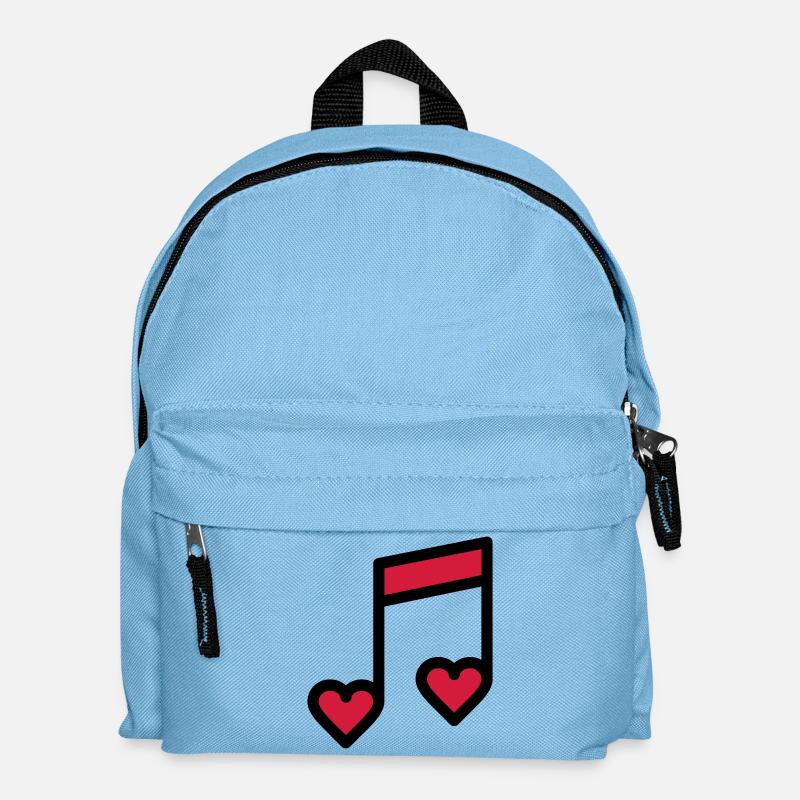 Note de musique romantique - Sac à dos Enfant - bleu clair