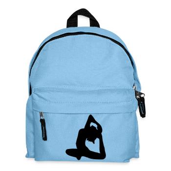 Woman Yoga exercise design - Kids' Backpack - light blue - Front