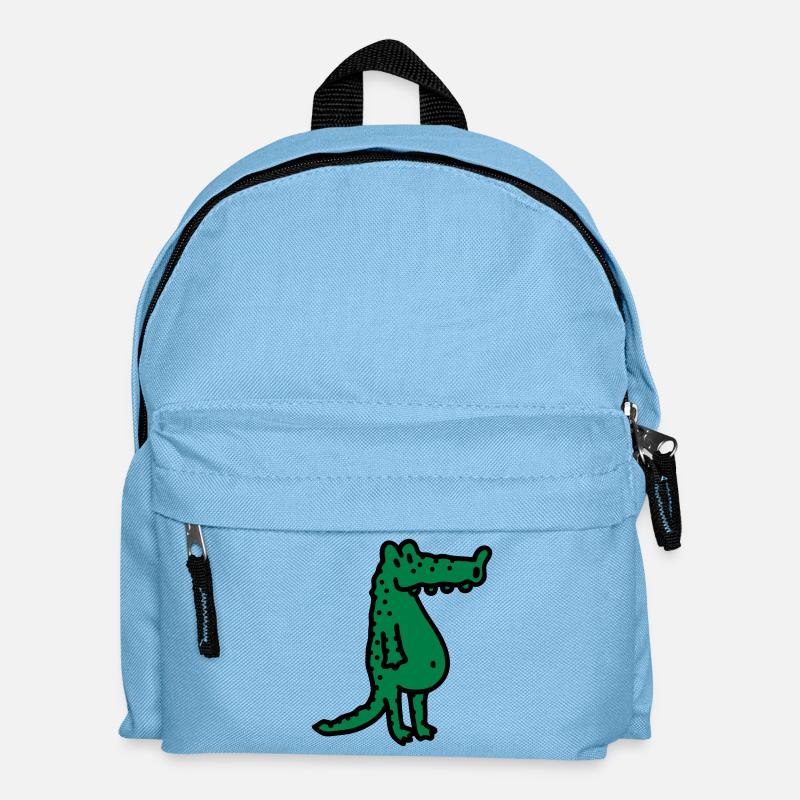 Krokodil - Kinder Rucksack - Hellblau