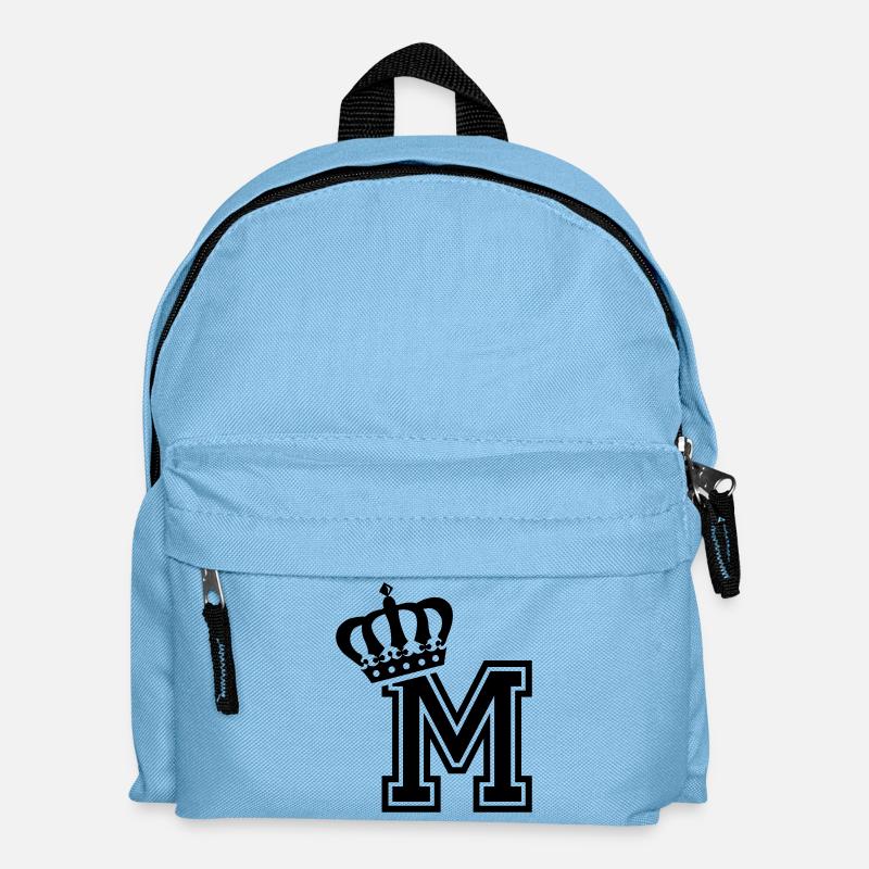 Buchstabe M - Kinder Rucksack - Hellblau