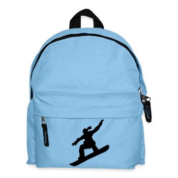 Snowboarding female de - Kinder Rucksack - Hellblau - Vorne
