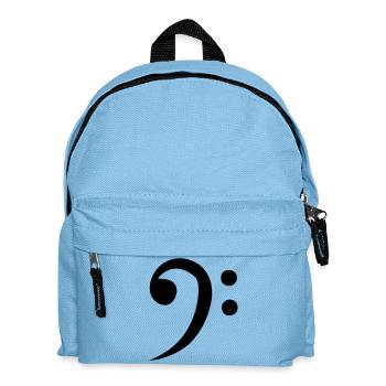 clef de fa partition musique classique - Sac à dos Enfant - bleu clair - Devant