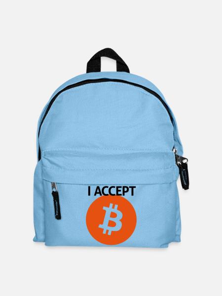 bitcoin - Kinder Rucksack - Hellblau