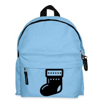 Christmas Sock Icon - Kids' Backpack - light blue - Front